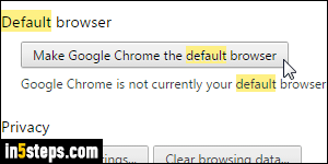 how to set google chrome as default windows 7