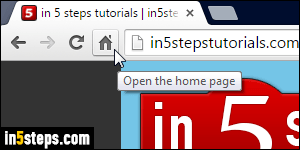 Show Home button / Chrome bookmark bar - Step 1