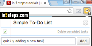 Simple Todo List extension - Step 3