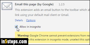 Show Chrome extension permissions - Step 5