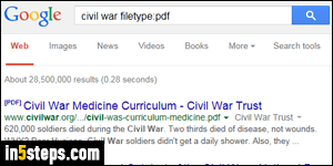 how to do a google search for pdf files