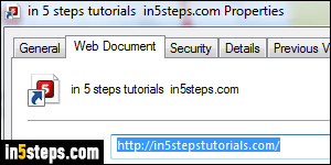 Save IE shortcut to desktop - Step 1