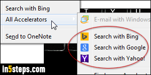 Change default search in IE - Step 5