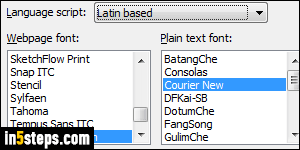 Change font size in IE - Step 3