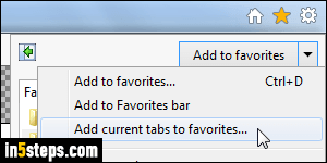 Create IE Favorites folder - Step 3