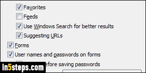 Disable saving password in IE - Step 3