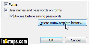 Disable saving password in IE - Step 5