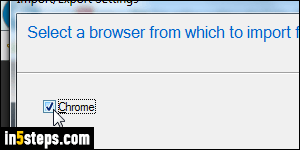 Import Chrome bookmarks in IE - Step 4