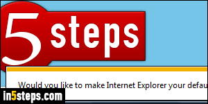 Set IE as default browser - Step 1