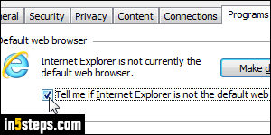 Set IE as default browser - Step 2