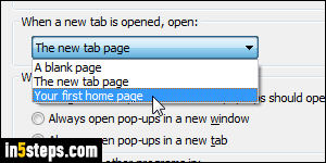 Set IE new tab URL - Step 3