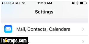 Add / change iPhone mail signature - Step 5