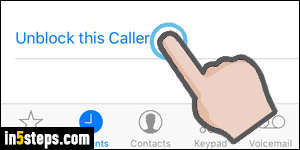 Block phone number on iPhone - Step 5