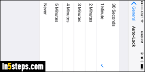 Change iPhone auto-lock timer - Step 2