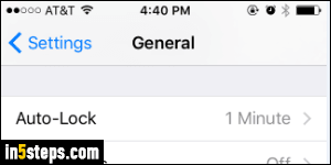 Change iPhone auto-lock timer - Step 4