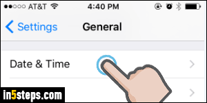 Change timezone on iPhone - Step 3