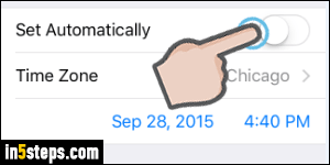 Change timezone on iPhone - Step 4