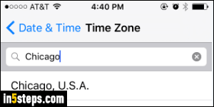Change timezone on iPhone - Step 5