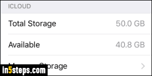 Check storage space left on iPhone - Step 6