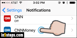 Disable app notifications on iPhone - Step 4