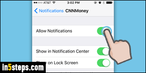 Disable app notifications on iPhone - Step 5