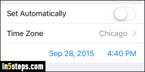 Set military time on iPhone - Step 5