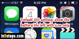 Show battery percentage on iPhone - Step 1