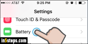 Show battery percentage on iPhone - Step 3