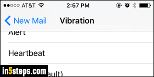 Turn off new mail vibrate on iPhone - Step 1