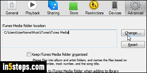 Change your iTunes library location on Windows 7 / 10