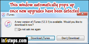 check for itunes updates windows 10