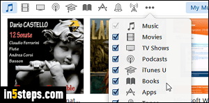 Show or hide iTunes toolbar buttons - Step 4