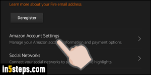Change Amazon email from Kindle Fire - Step 3