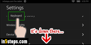 Enable keyboard sounds on Fire tablet - Step 3