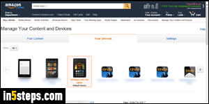 Get your Kindle Fire tablet email address - Step 1