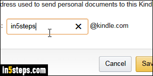 Get your Kindle Fire tablet email address - Step 6
