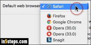 Change default browser in Mac OS X - Step 4