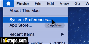 Change password on Mac OS X - Step 1
