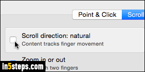 Change trackpad scroll direction in Mac OS X - Step 3