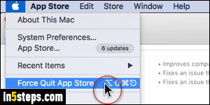 Force quit an unresponsive or frozen app in Mac OS X