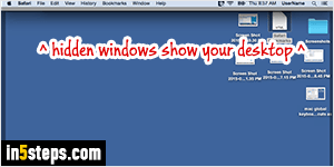 Show Mac OS X desktop - Step 1