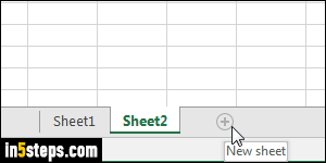Add or remove worksheets in Excel - Step 2