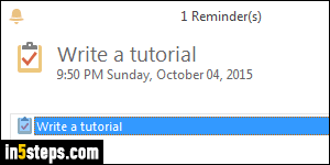 outlook add reminder to calendar