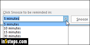 Add a reminder in Outlook - Step 5