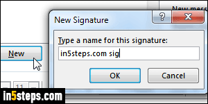 Edit or create a signature in Outlook - Step 3