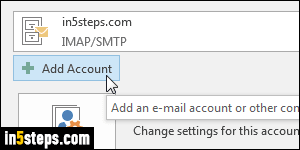 how to add two email accounts in outlook 2013