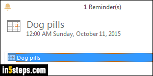 Add recurring reminder in Outlook - Step 6