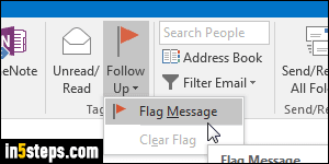 Automatically flag messages in Outlook - Step 1