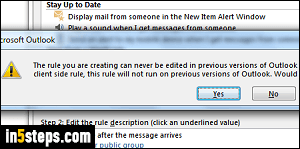 Automatically flag messages in Outlook - Step 6