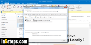 set default email account in outlook 2010